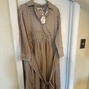 Dainty Jewells Brown Gingham Dress